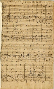 The autograph score of BWV 199.