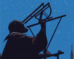 Galileo at his telescope